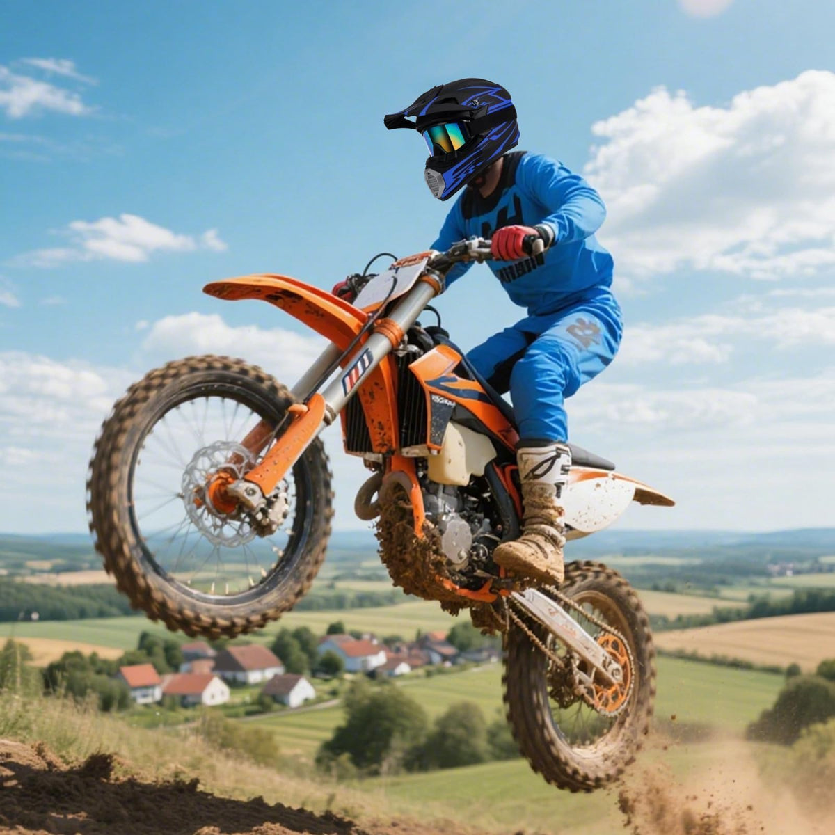 Youth Kids DOT Approved Full Face Motocross Helmet T364