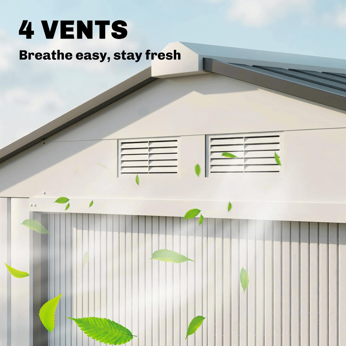 7' x 4' Metal Outdoor Storage Shed P375919
