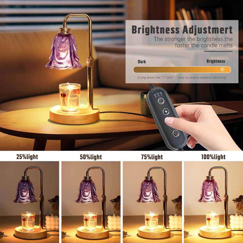 Adjustable Height Dimmable Candle Warmer Lamp with Timer N860334