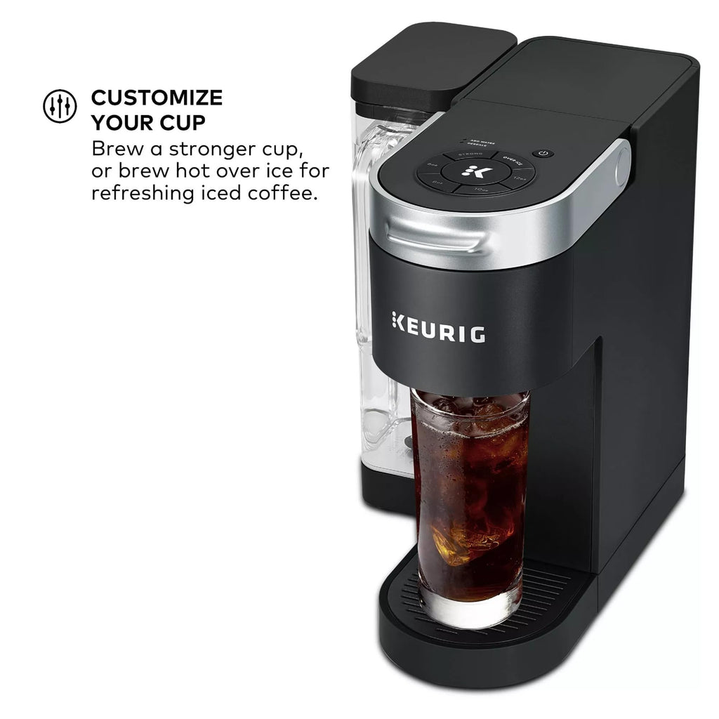 Single Serve K-Cup Pod Coffee Maker, 4 Brew Sizes, 66oz Removable Reservoir, Black F111