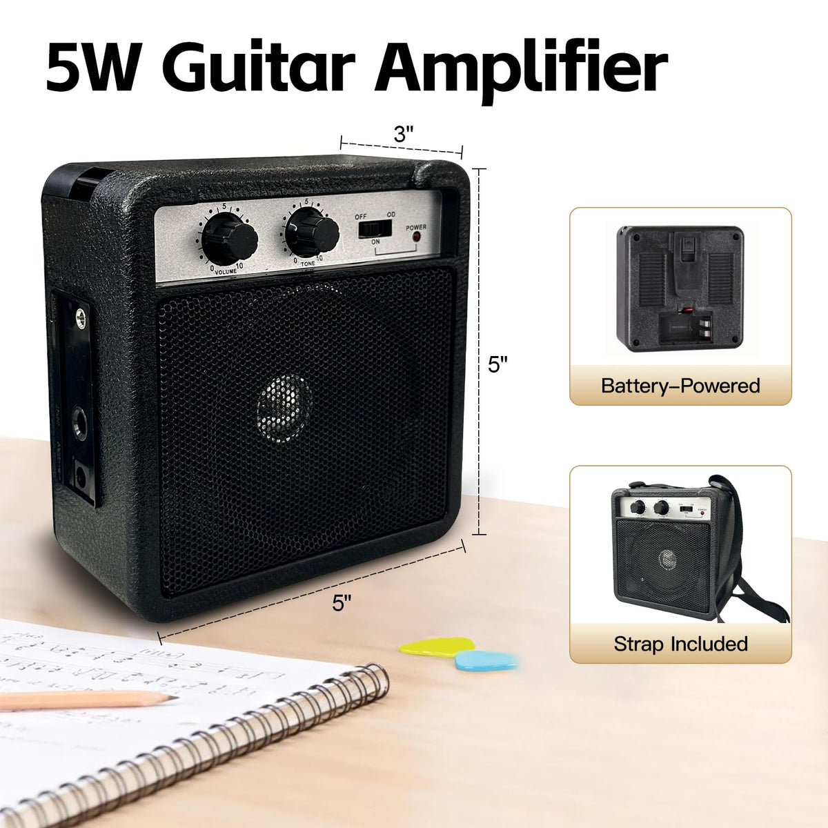30in Kids Electric Guitar Starter Kit with 5W Amp and Gig Bag E4406