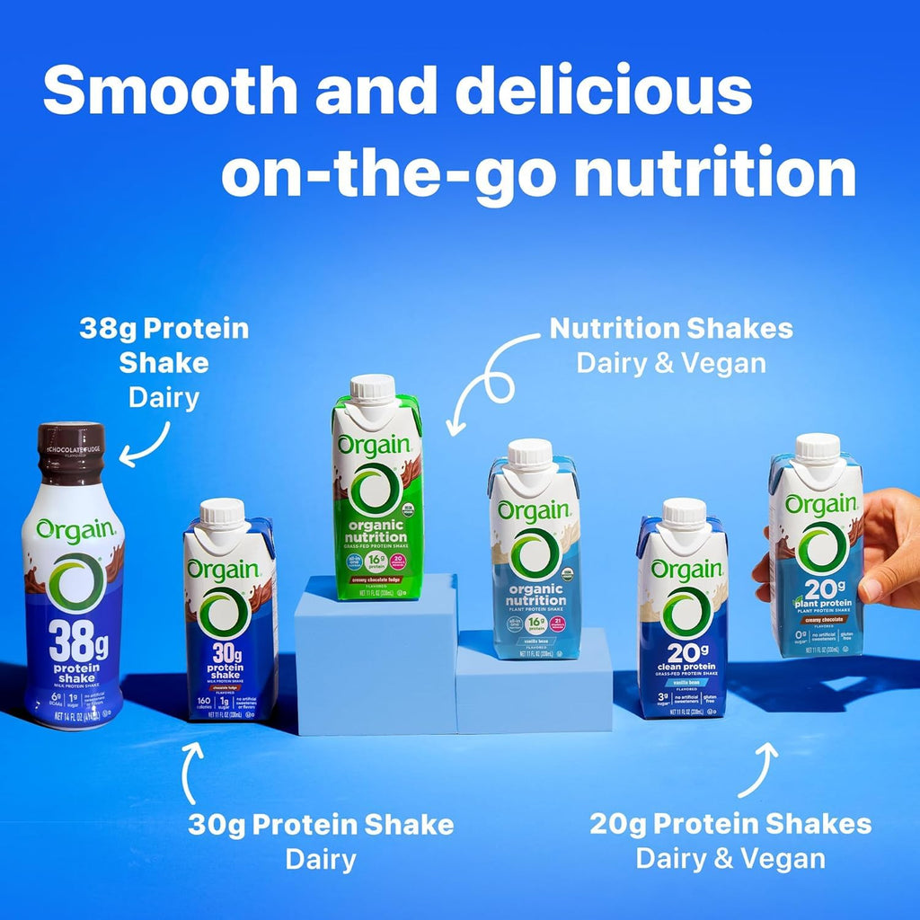 30g High Protein Shake Chocolate Fudge & Vanilla Bean 11 Fl Oz 2 Pack of 12 K231928