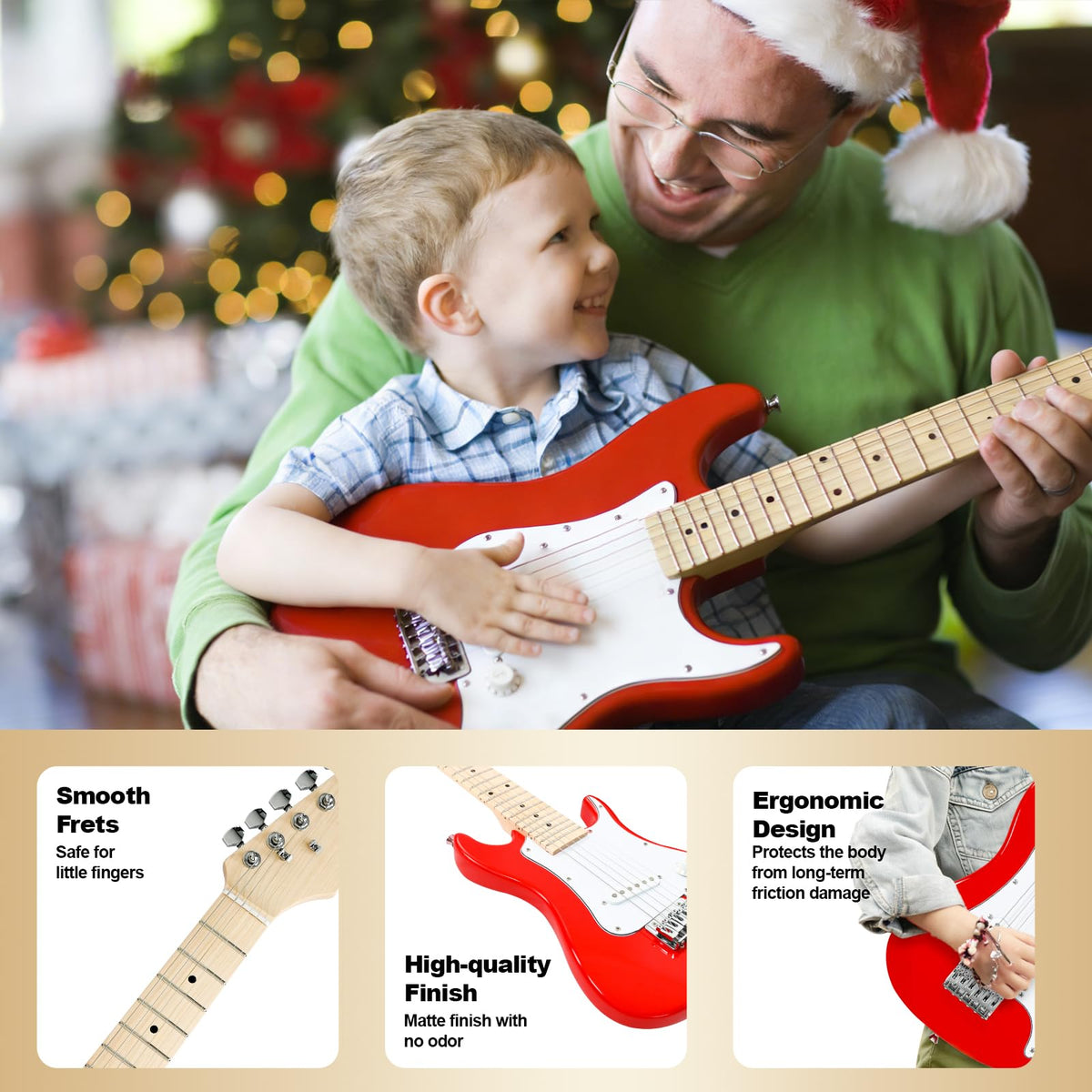 30in Kids Electric Guitar Starter Kit with 5W Amp and Gig Bag E4406