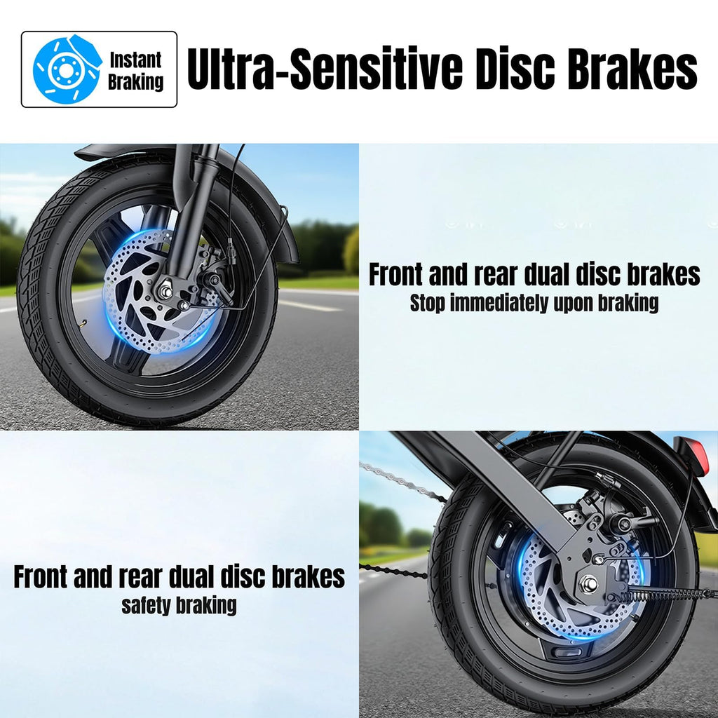 560W 20MPH 32 Miles Range 48V 10Ah 14" Foldable Electric Bike S8221