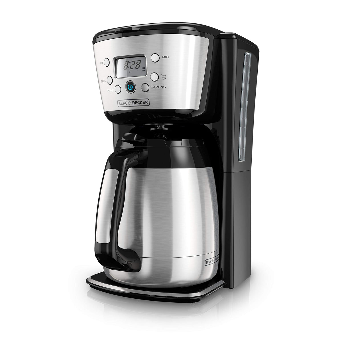Black and Silver 12 Cup Programmable Thermal Coffee Maker B183650