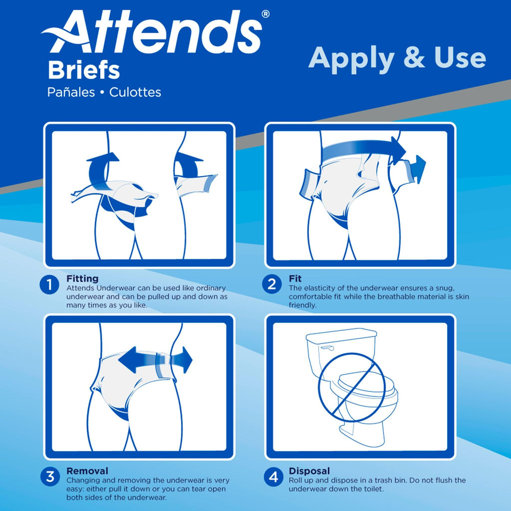 Large/X-Large Adult Incontinence Briefs 96 Ct T1902