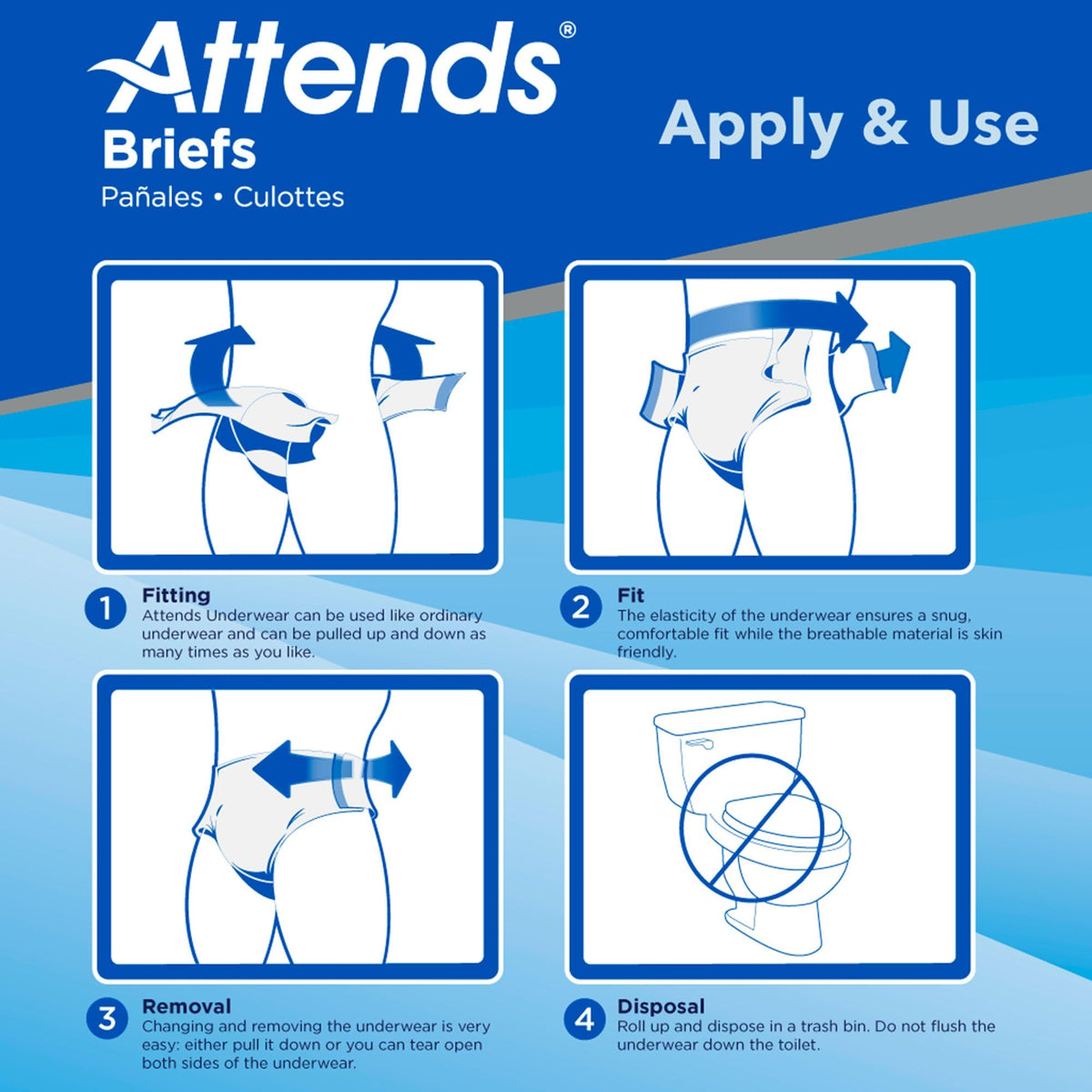 Large/X-Large Adult Incontinence Briefs 96 Ct T1902