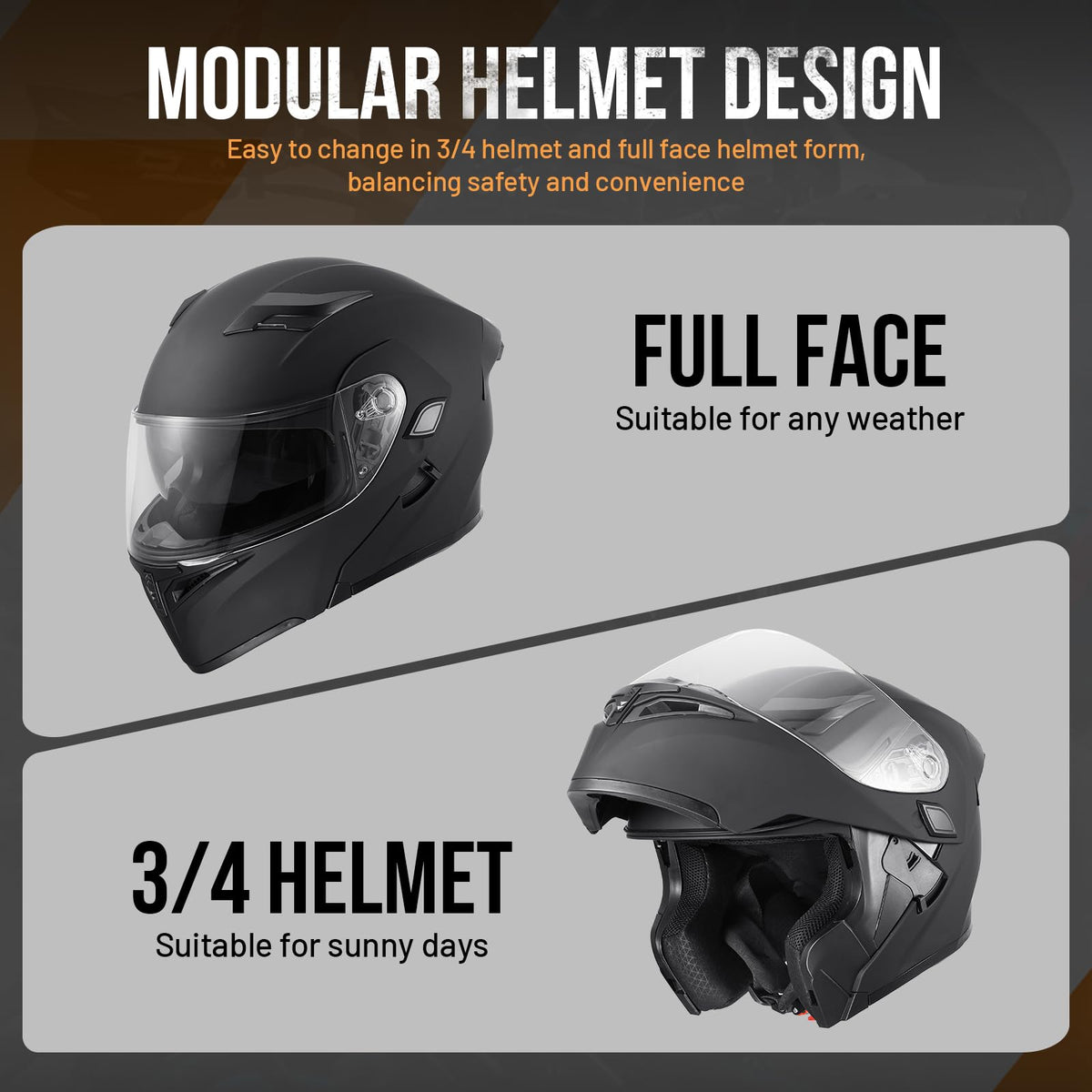 Full Face Modular Motorcycle Helmet N8092