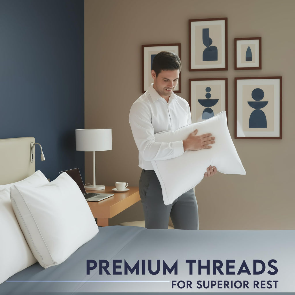 White Queen Size Set of 2 Bed Pillow S625