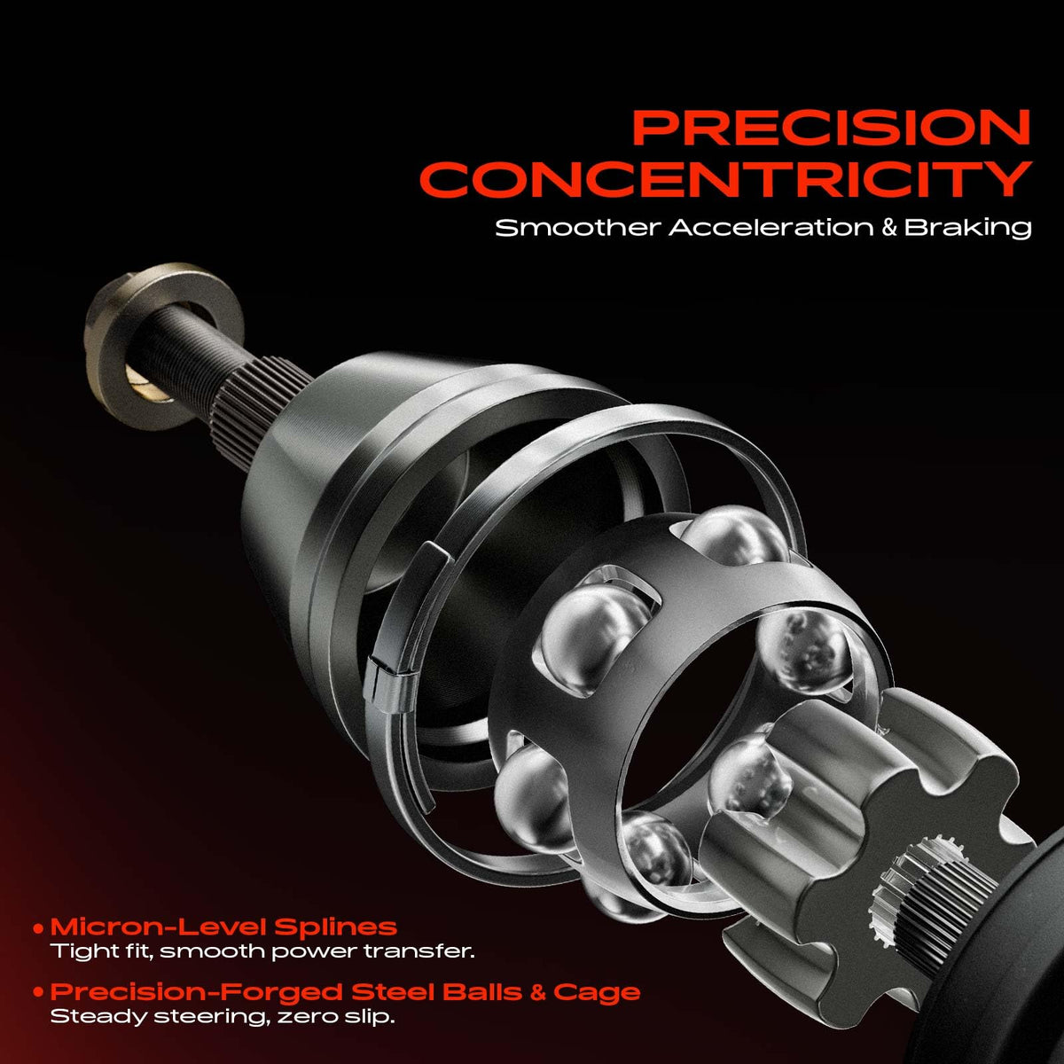 Set of 2 Front CV Axle Shaft Assembly T807