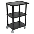 3-Tier Plastic Utility Cart with Lockable Wheels D230