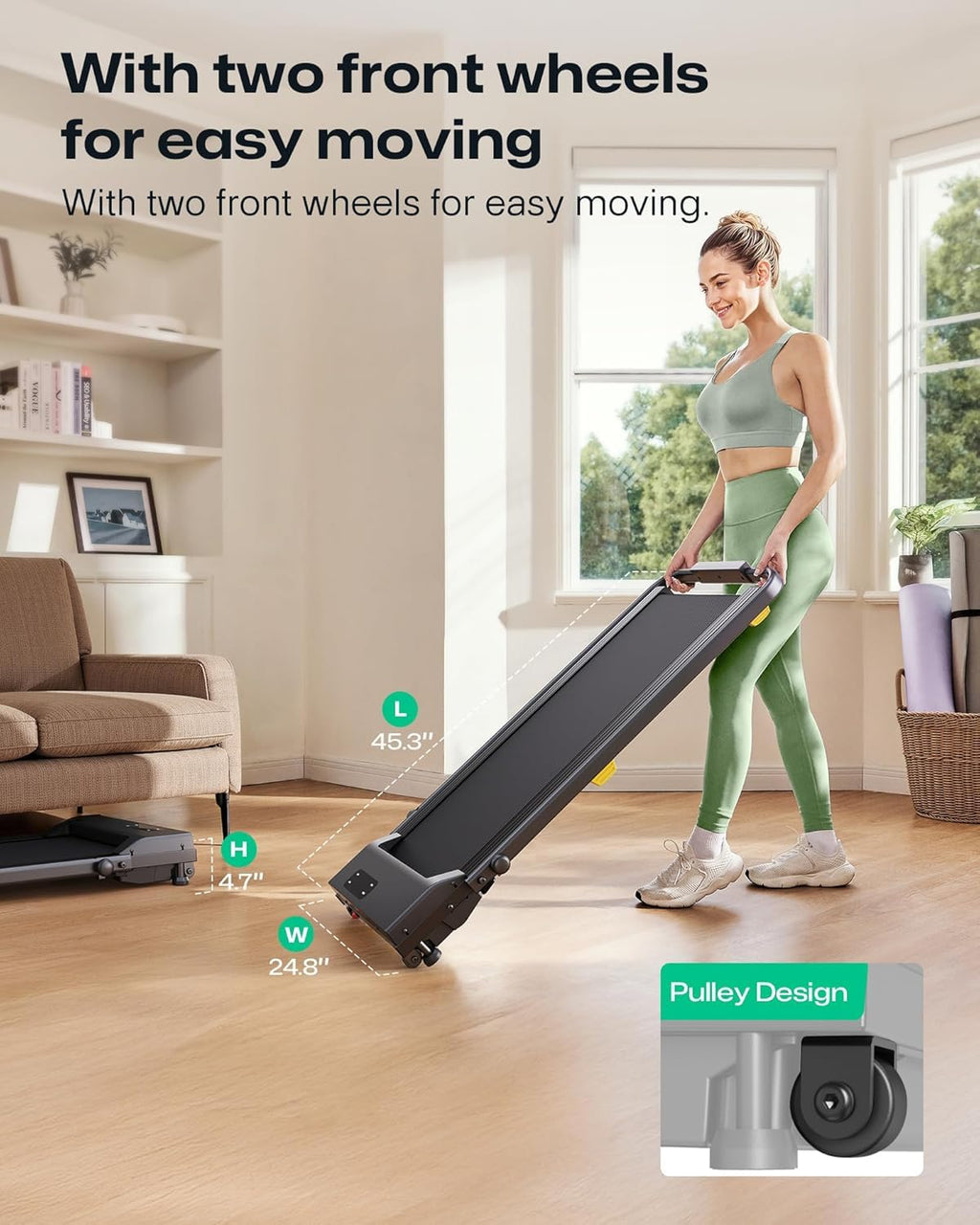 2.5HP Portable Walking Treadmill with Incline H237948