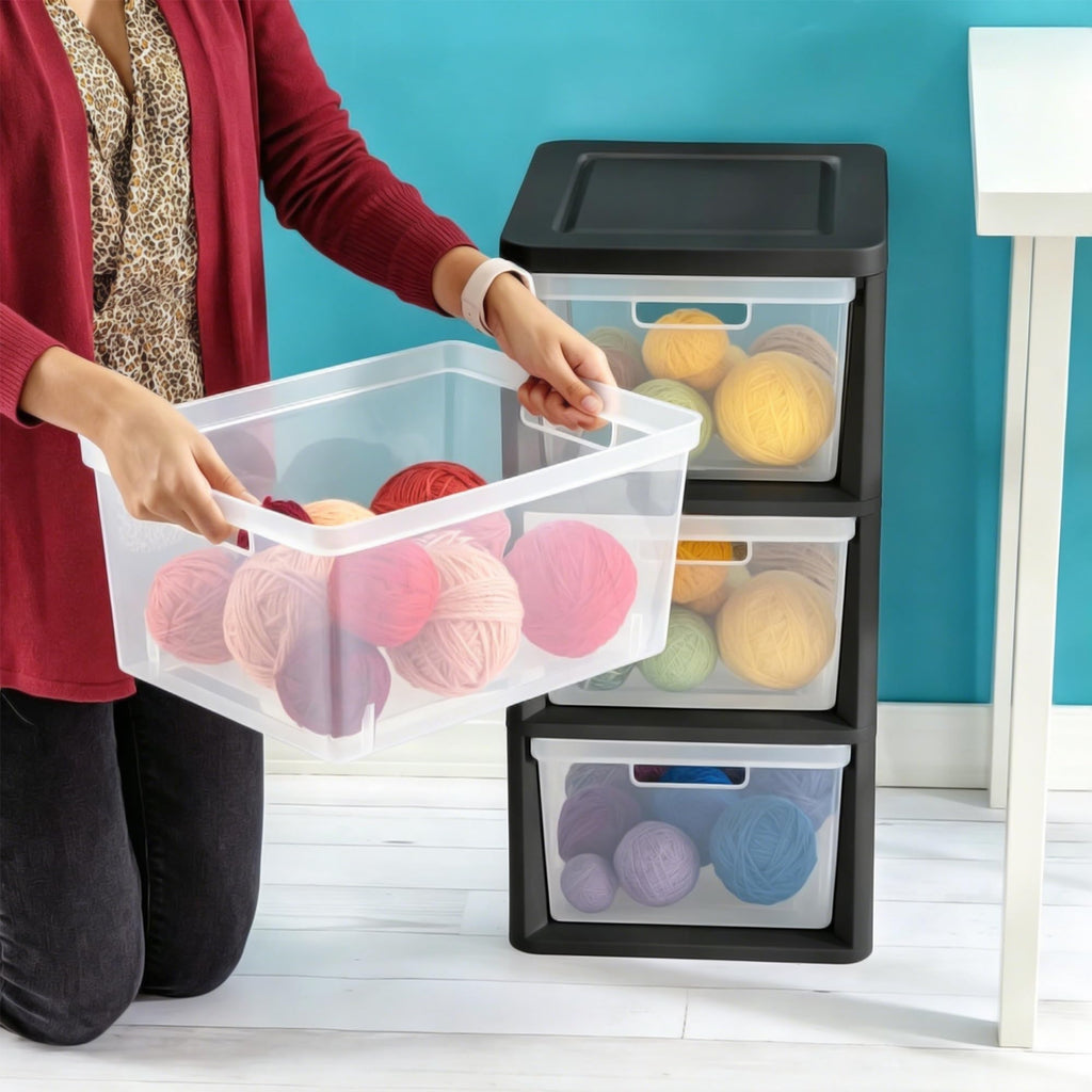 3-Drawer Plastic Storage Organizer Tower G985