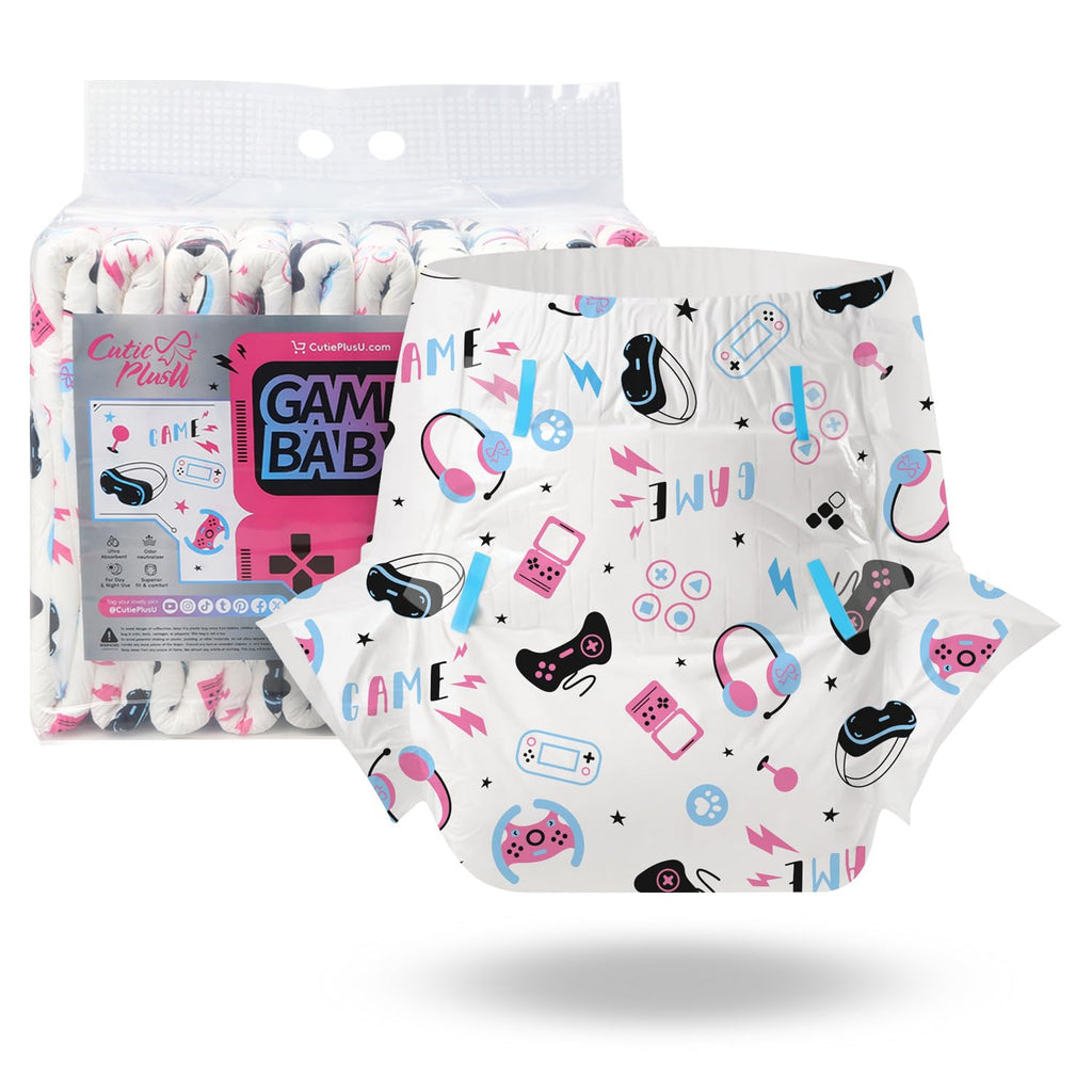 Adult Diapers 10 Pieces Disposable Incontinence Briefs with Tabs Medium 28"-38" H35336