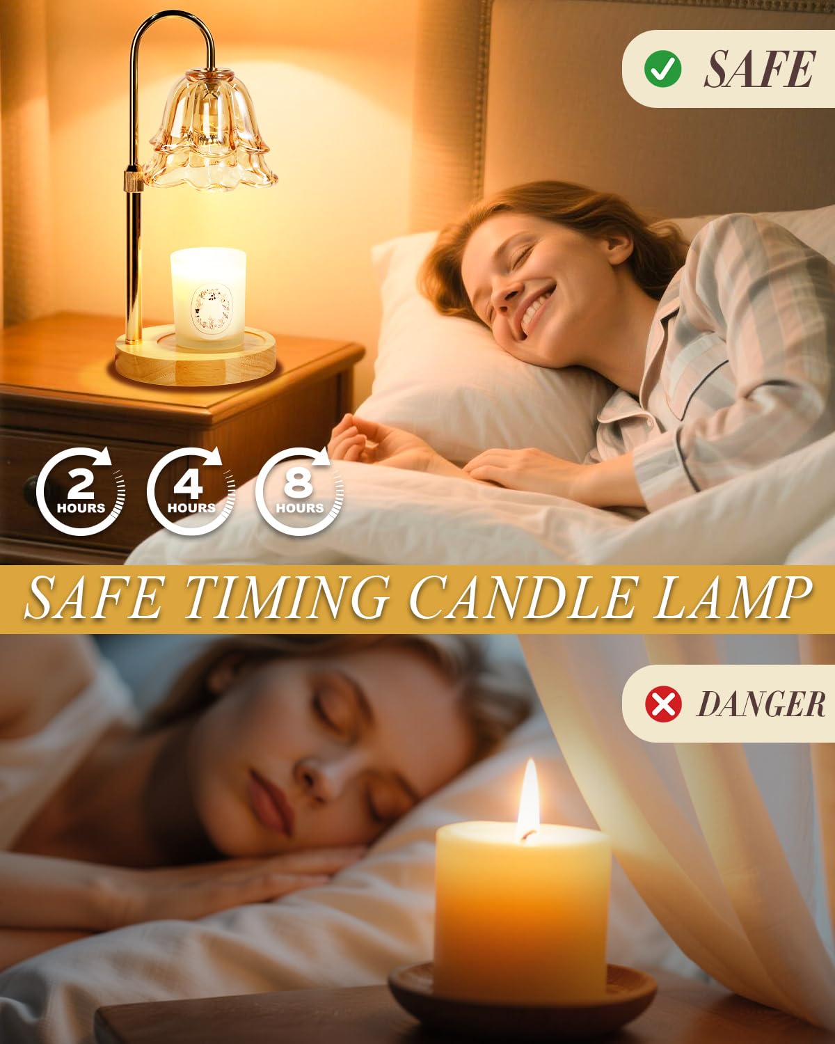 Dimmable Candle Warmer Lamp with Timer H790879