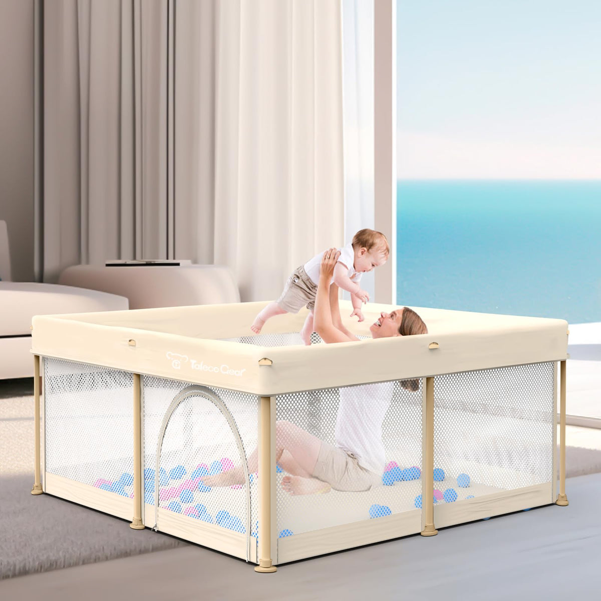Foldable Baby Playpen 50x50 Inch X538