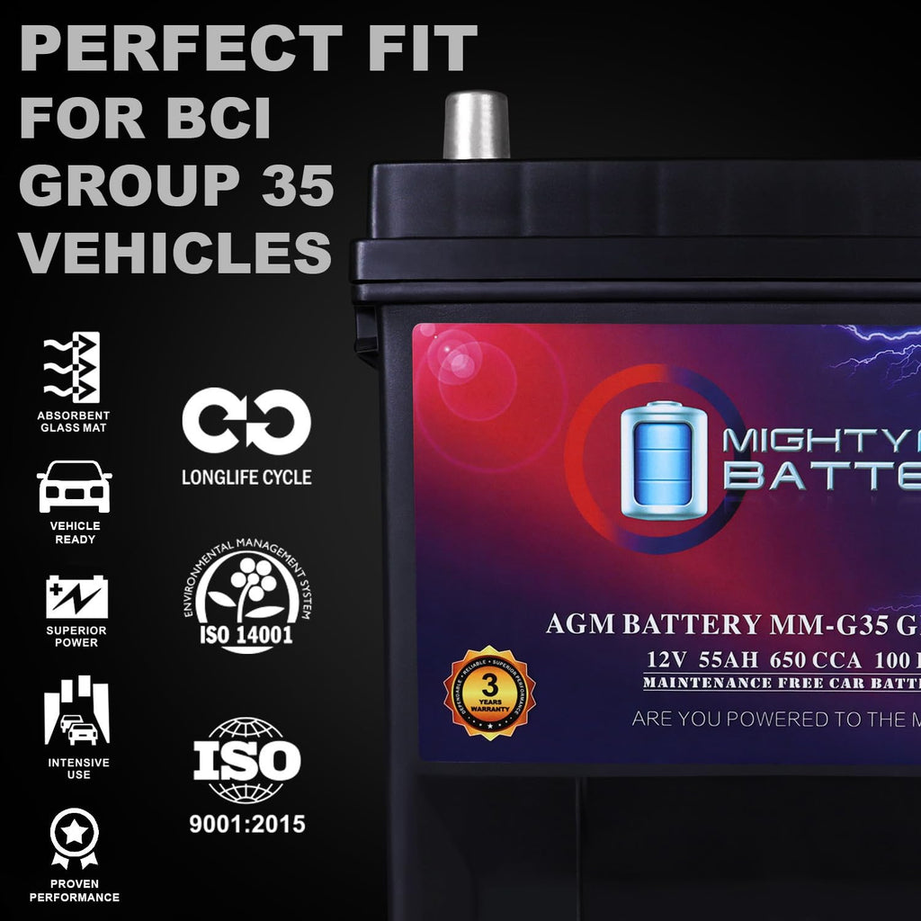 12V 55Ah AGM Replacement Battery B710837