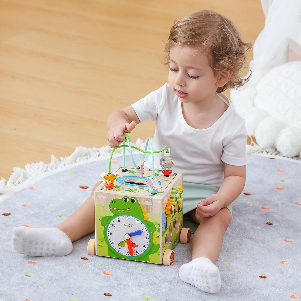 Montessori Wooden Activity Cube Toys T9450