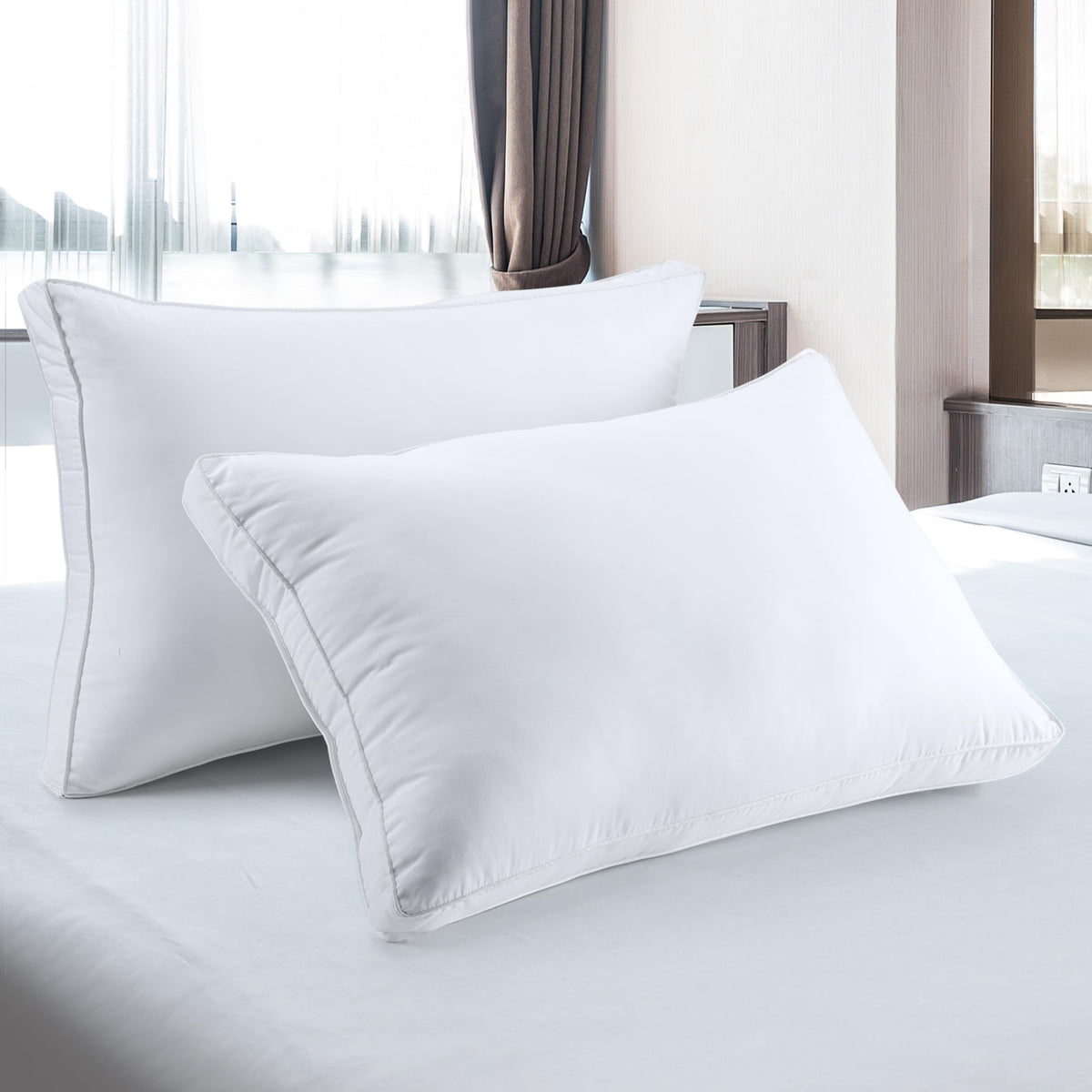 White Queen Size Set of 2 Bed Pillow S625