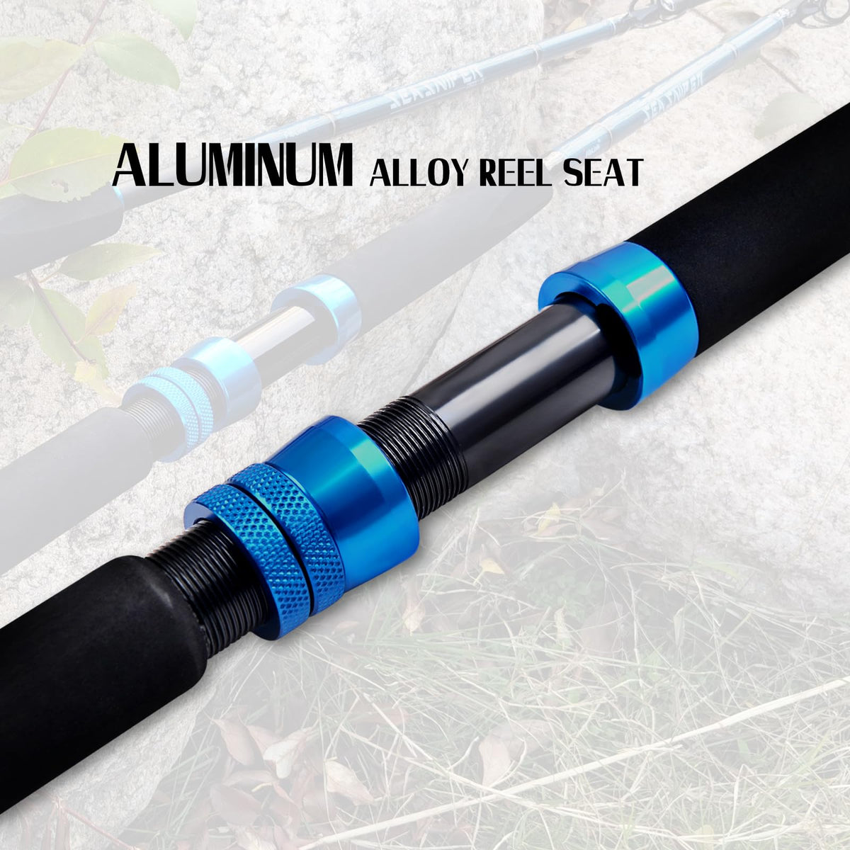 1-Piece 2-Piece Saltwater Trolling Rod Conventional Boat Fishing Pole F938825