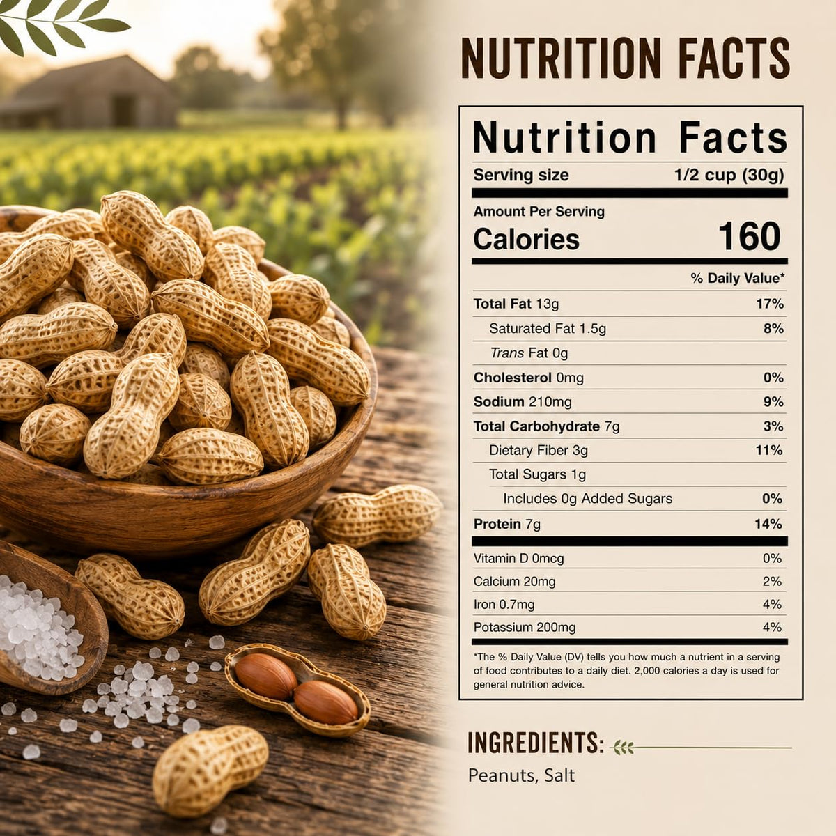 Roasted Salted Peanuts In Shell 4 LB P62582
