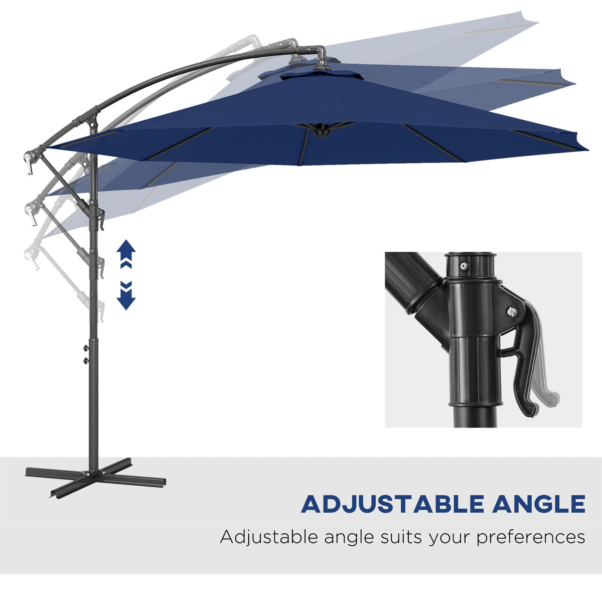 10' Cantilever Tilt Offset Patio Umbrella H293