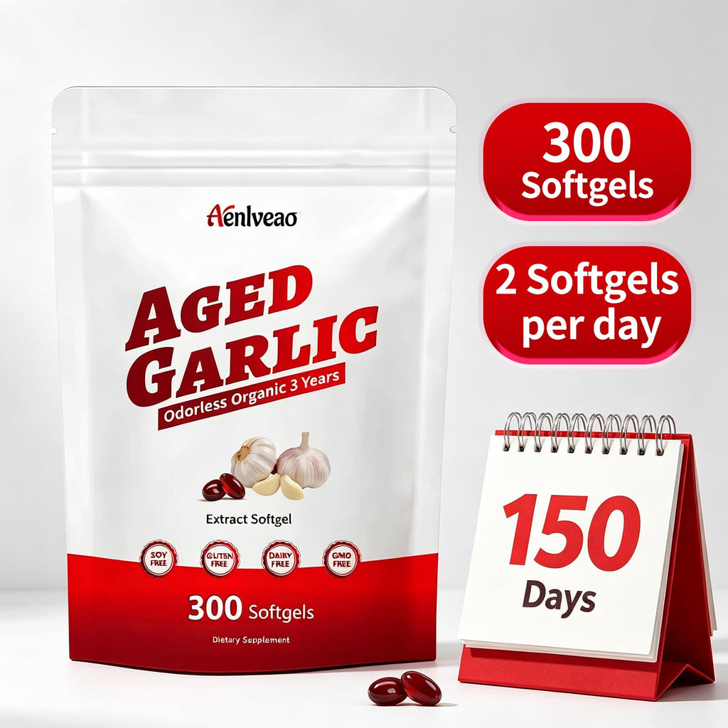 Aged Garlic Extract Supplements 300 Softgels W217882
