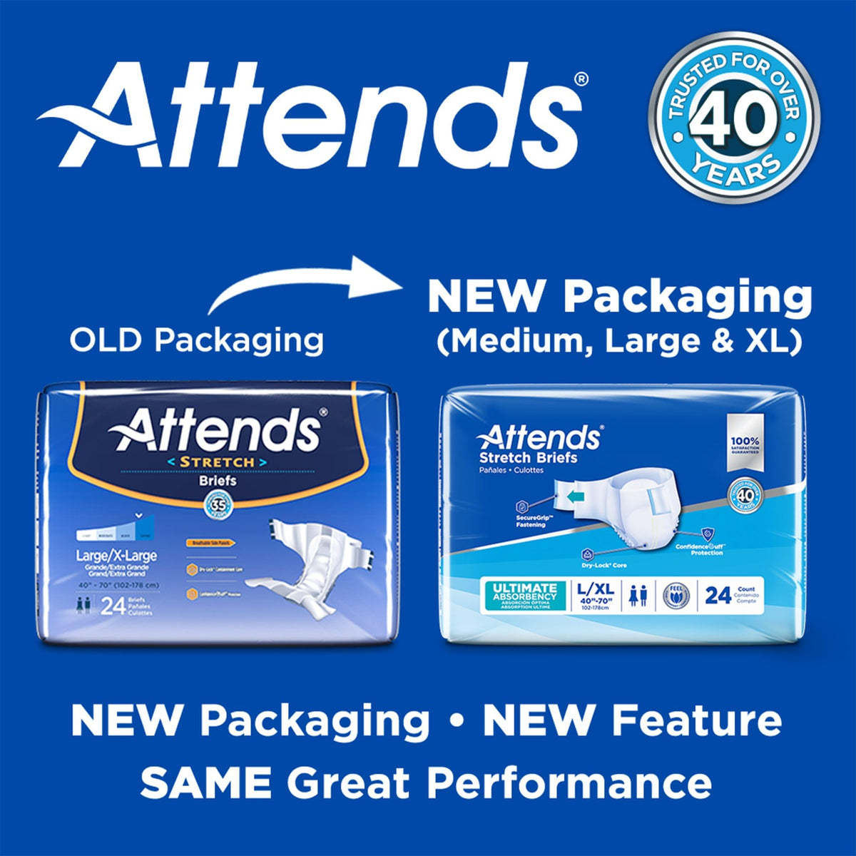 Large/X-Large Adult Incontinence Briefs 96 Ct T1902