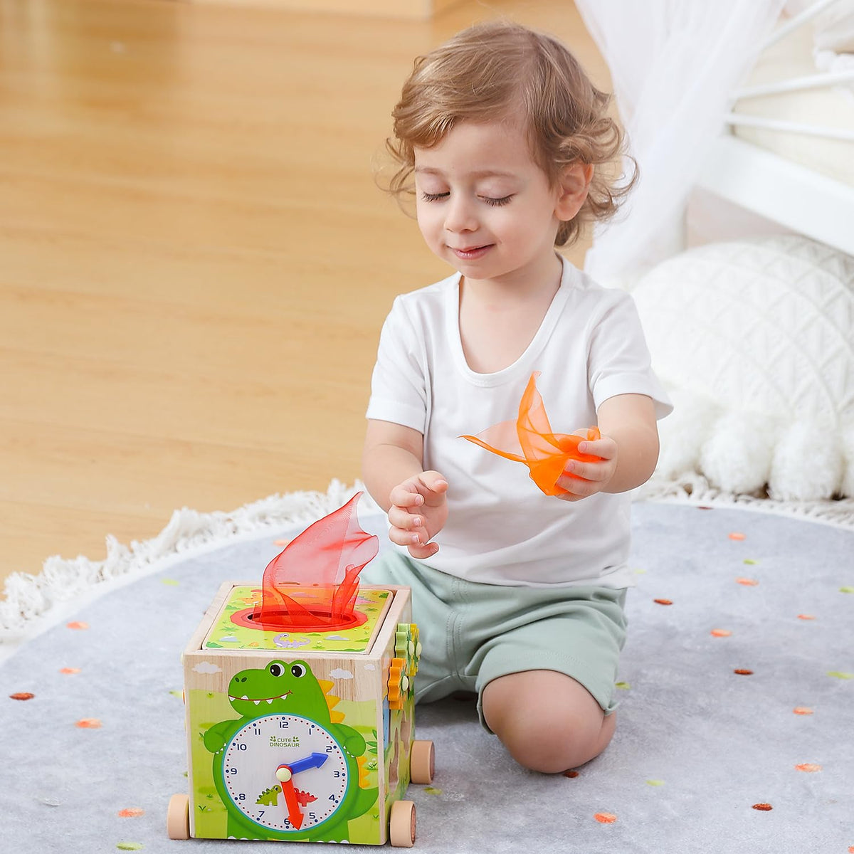 Montessori Wooden Activity Cube Toys T9450