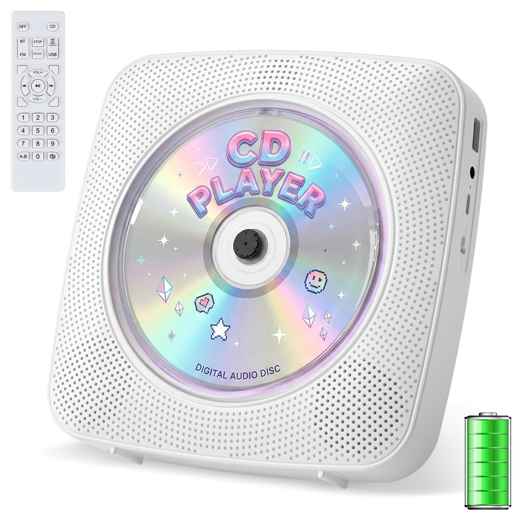 Portable Bluetooth Rechargeable CD Player with Speakers R465911