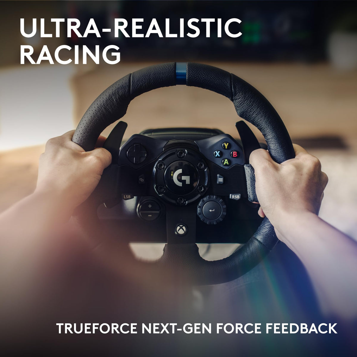Racing Wheel and Pedals with Force Feedback and Leather Wheel Cover R87958