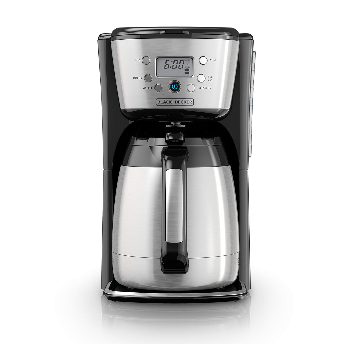 Black and Silver 12 Cup Programmable Thermal Coffee Maker B183650
