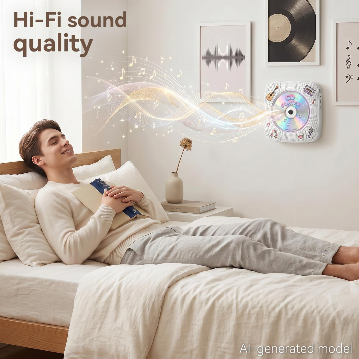 Portable Bluetooth Rechargeable CD Player with Speakers R465911