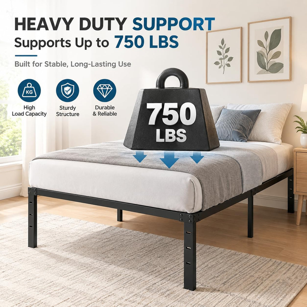 Queen Size Metal Platform Bed Frame R7189