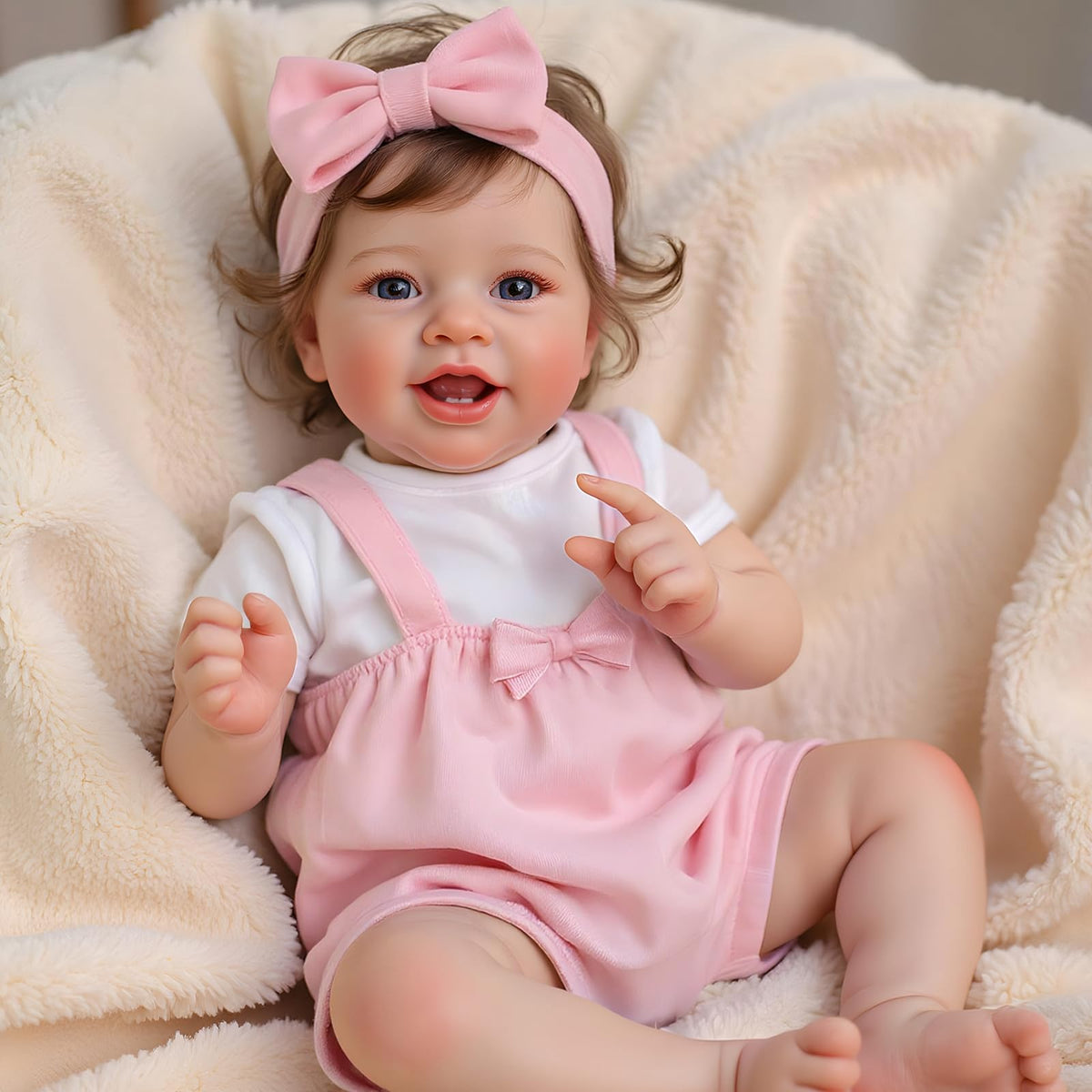 20 Inch Reborn Baby Dolls Girl with Rooted Hair N9542