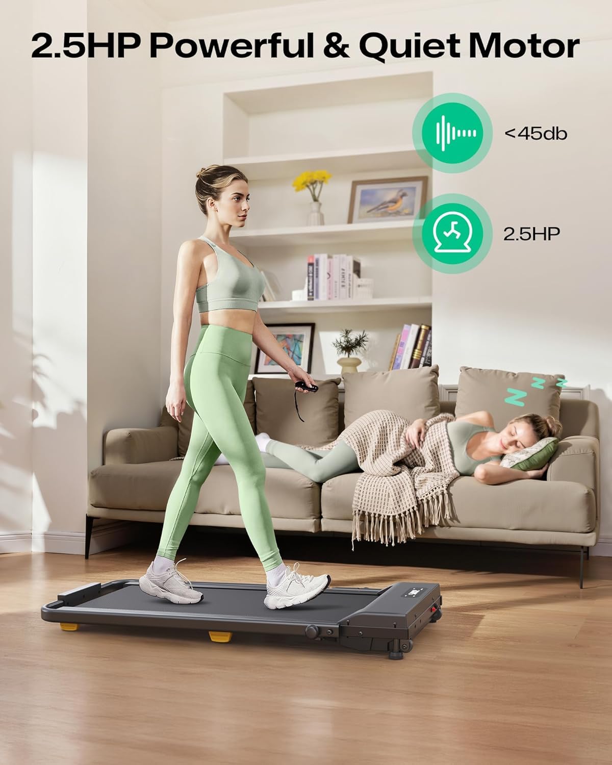 2.5HP Portable Walking Treadmill with Incline H237948