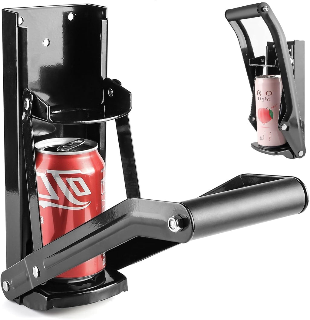16 oz Heavy Duty Wall Mounted Aluminum Can Crusher with Bottle Opener D496697
