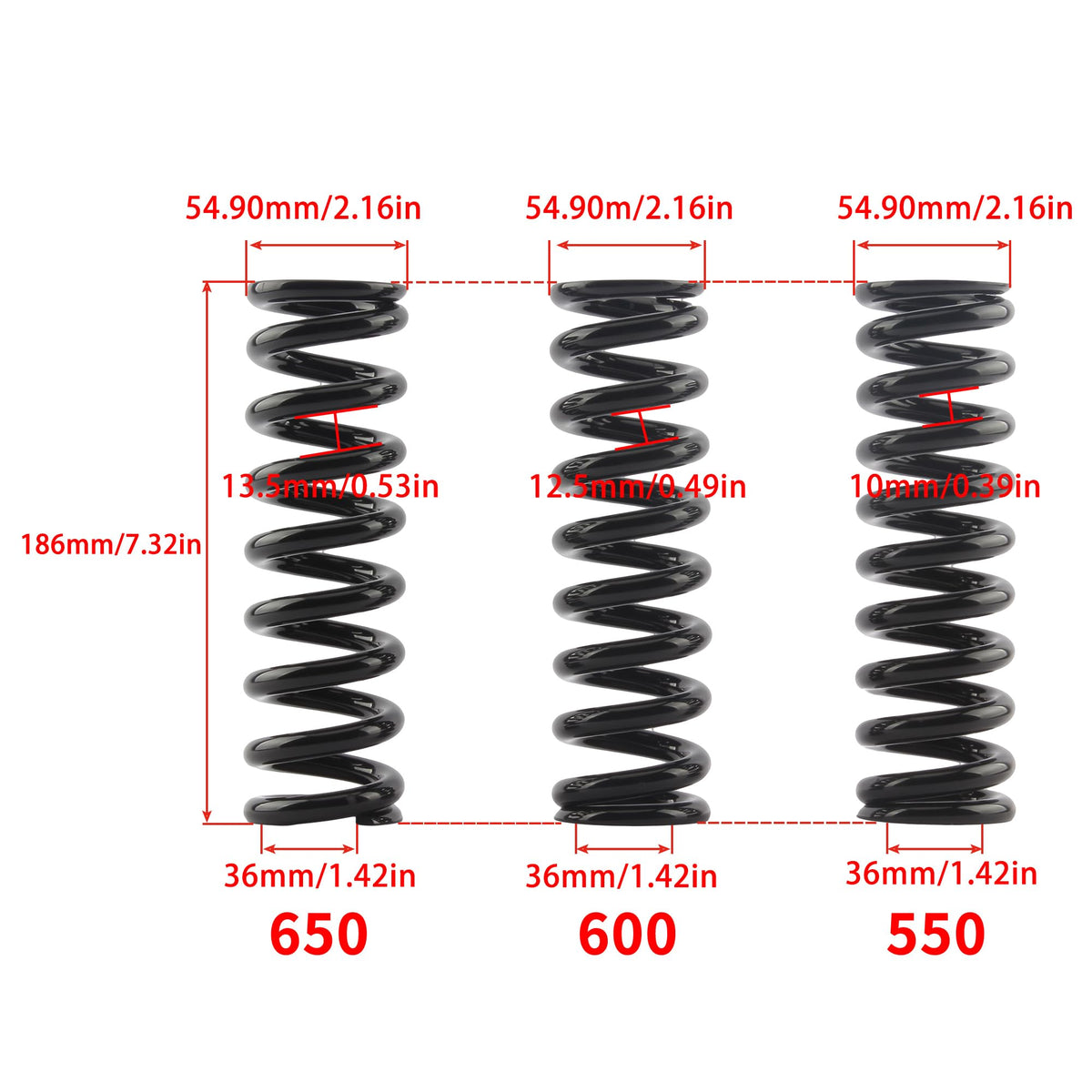 650LBS Rear Shock Absorber Spring R998