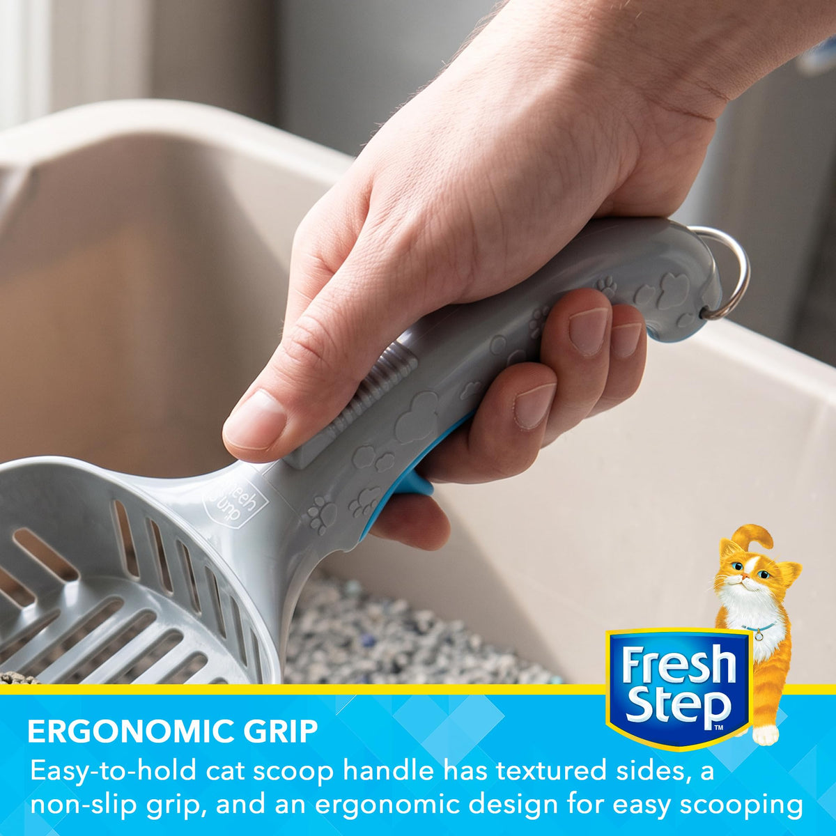 Cat Litter Scoop with Ergonomic Handle, 2-Pack Z8192