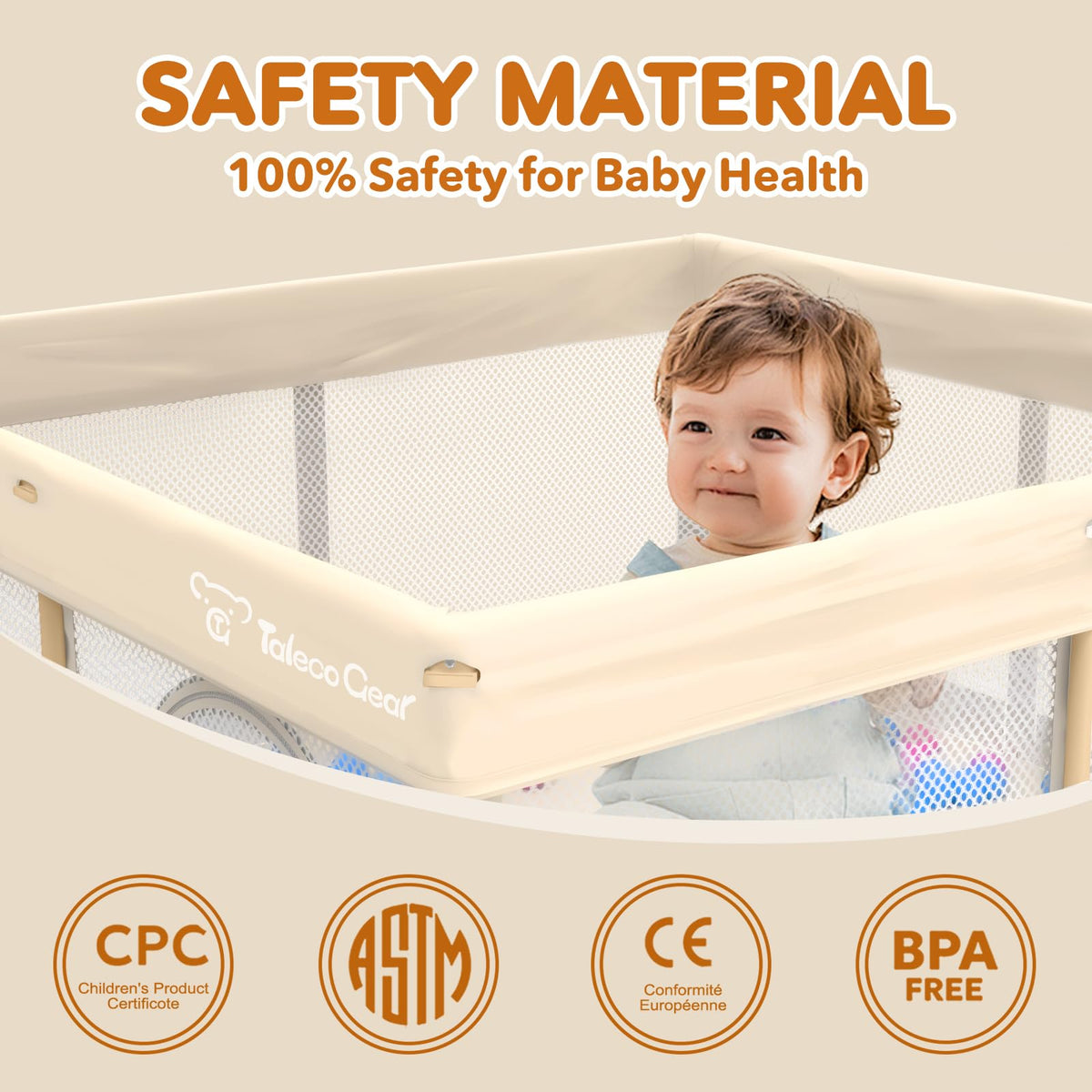 Foldable Baby Playpen 50x50 Inch X538