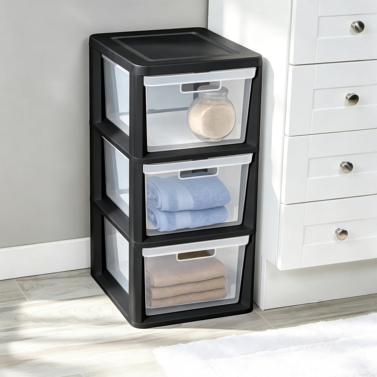 3-Drawer Plastic Storage Organizer Tower G985