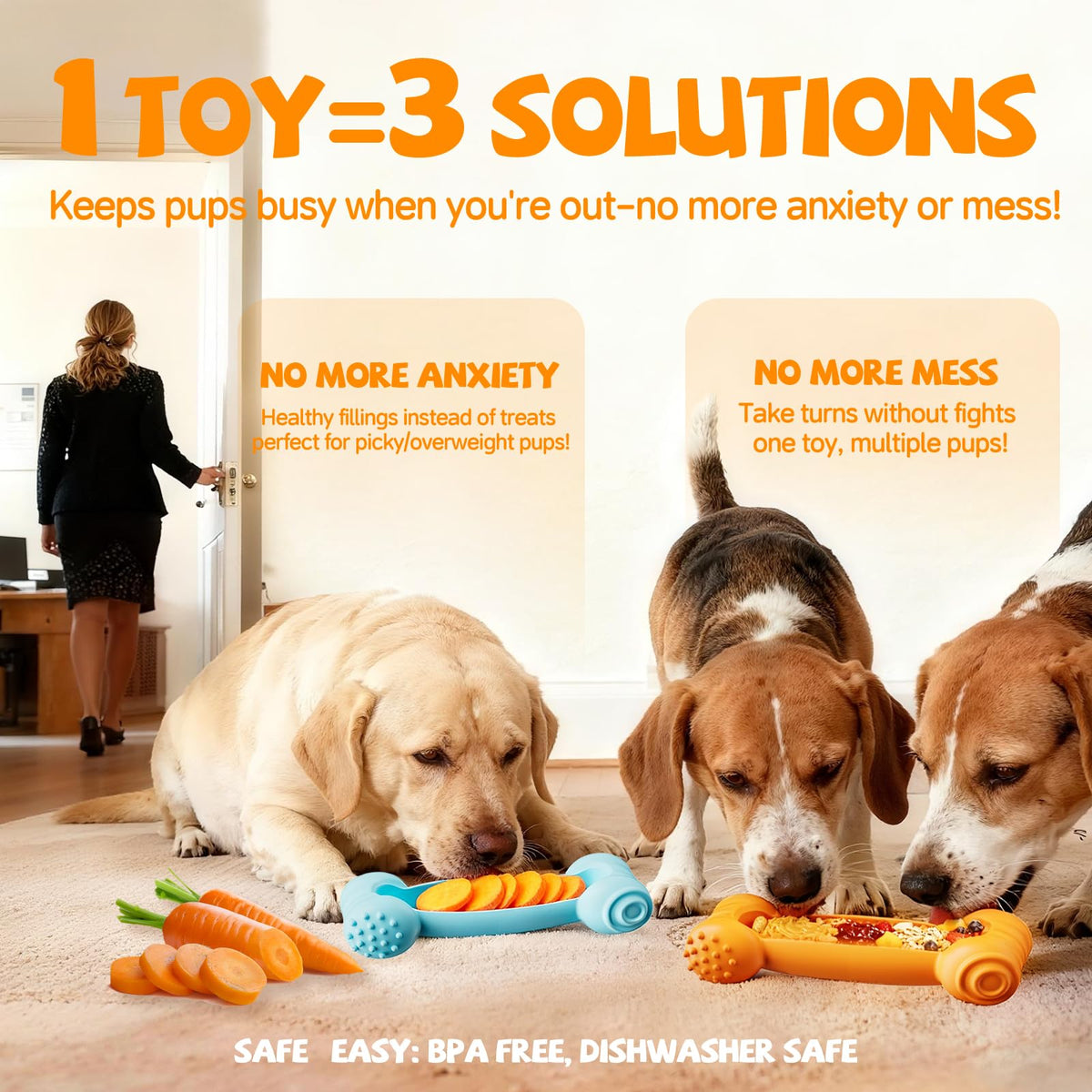 2-Pack Slow Feeder Chew Toy H4563
