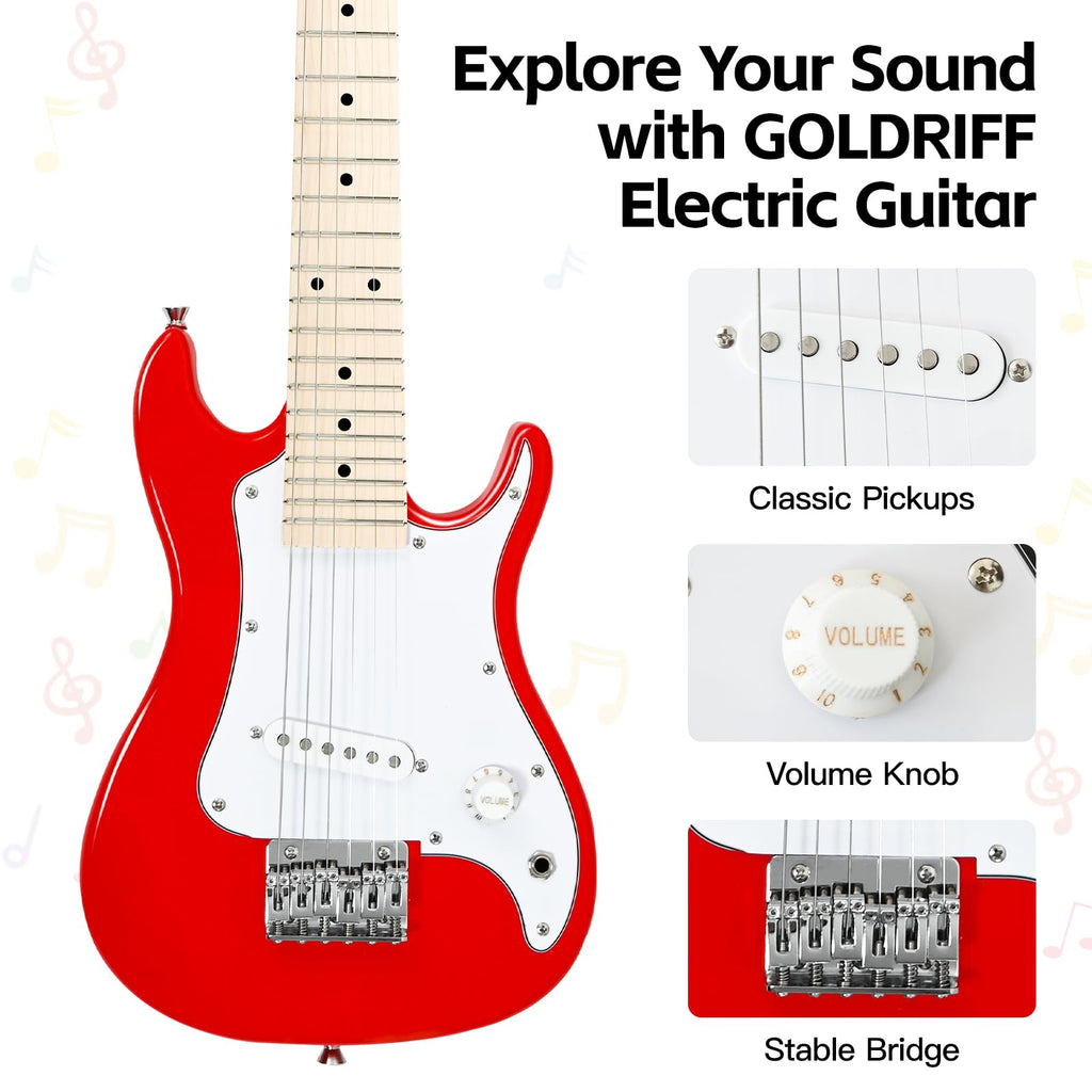 30in Kids Electric Guitar Starter Kit with 5W Amp and Gig Bag E4406