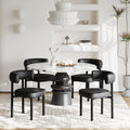 Black Faux Leather Dining Chairs Set of 4 C792640