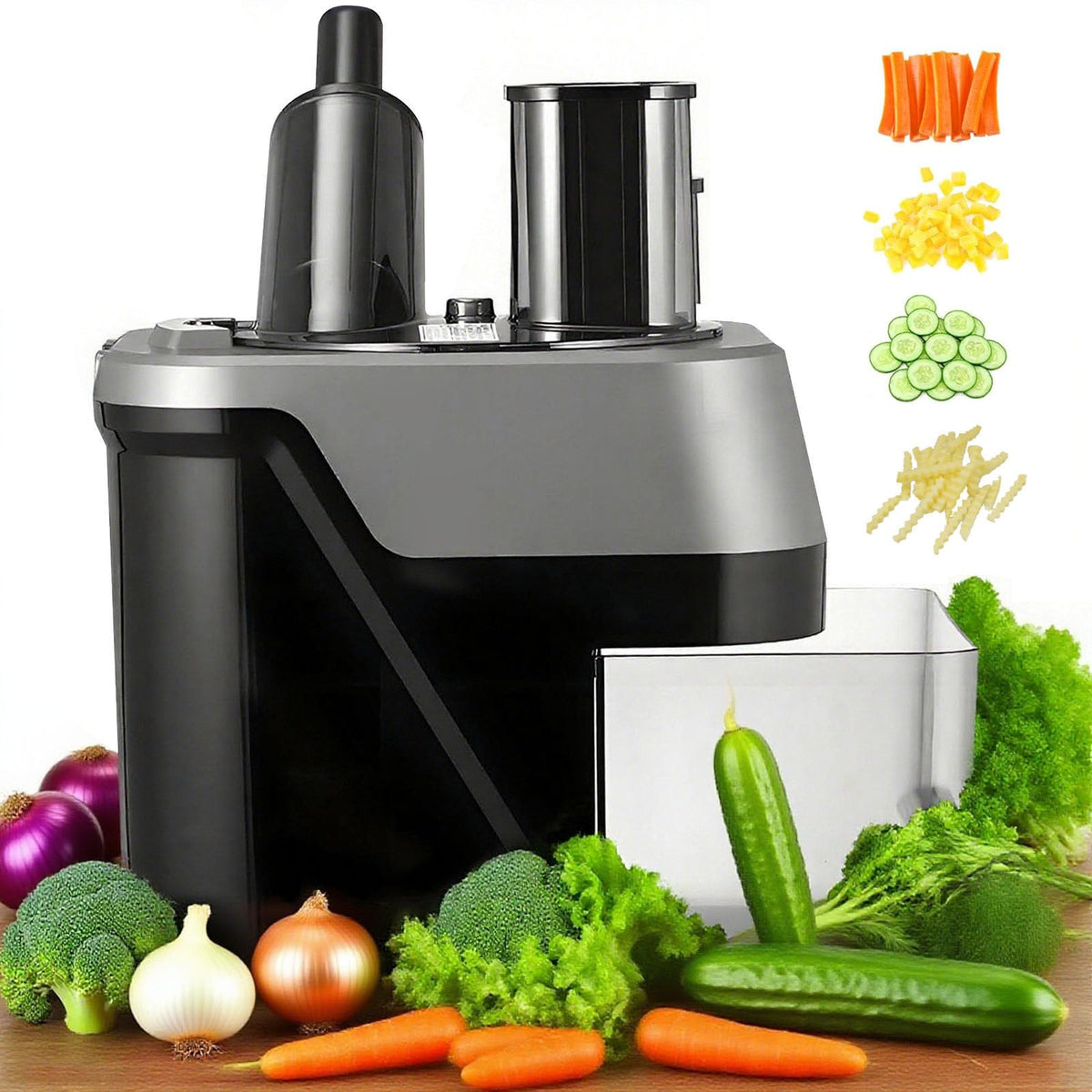 4 in 1 Electric Vegetable Chopper with 4 Stainless Steel Blades P31601