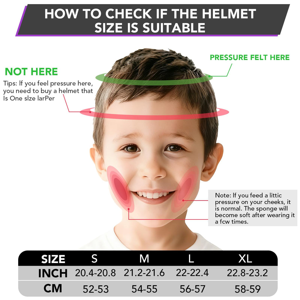 Kids Full Face Motocross Helmet 4-Pcs Set DOT Approved Purple X-Large W563207