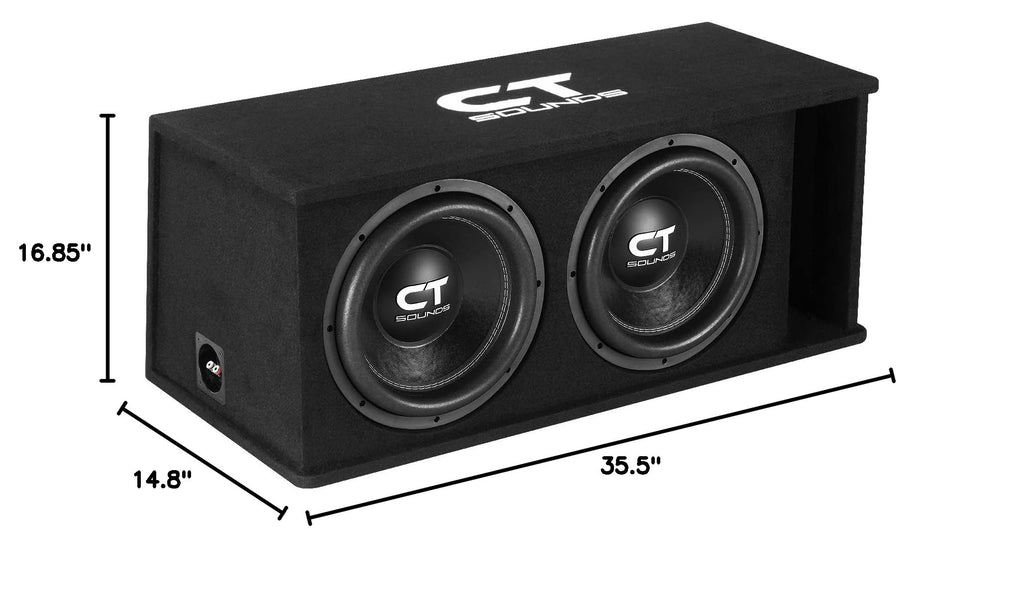 Dual 12” 2600W Subwoofer Box and Amplifier R991