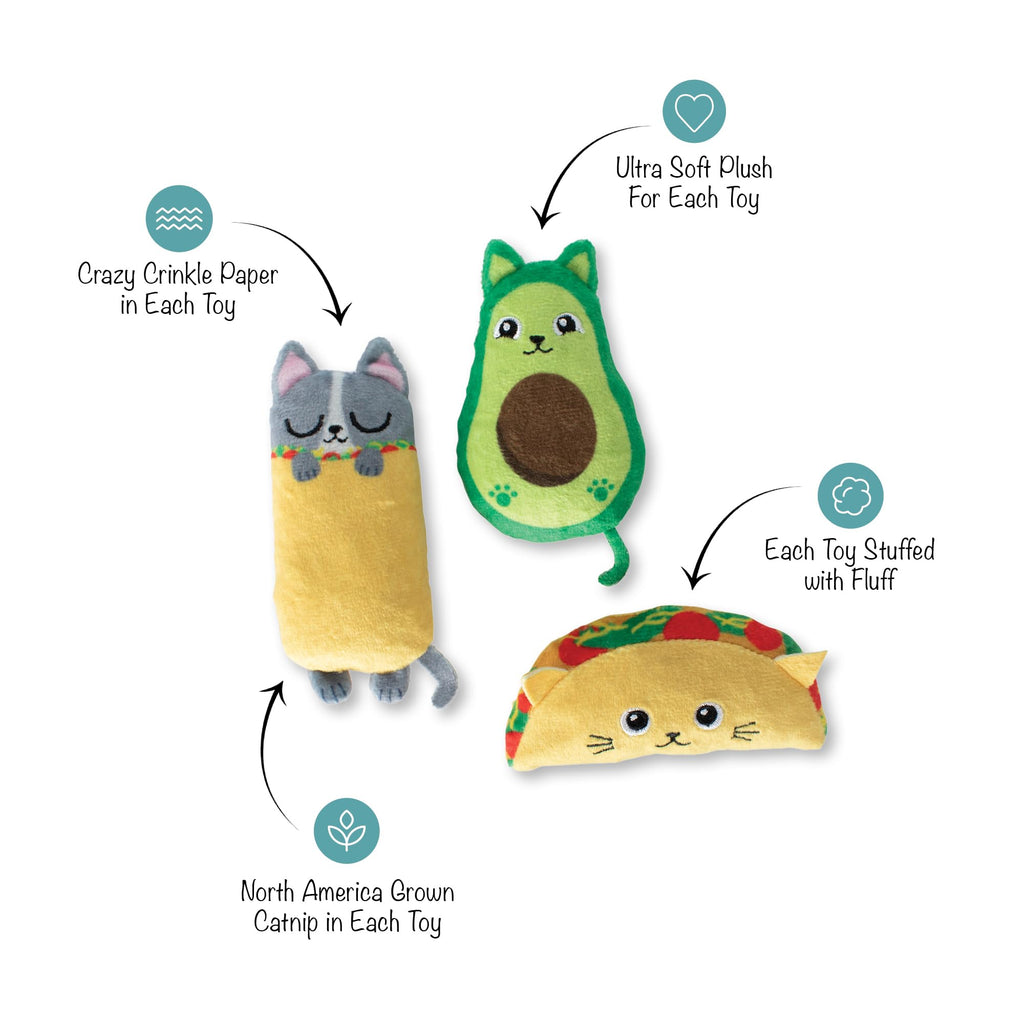 Plush Cat Toy 3 Piece Set M13870