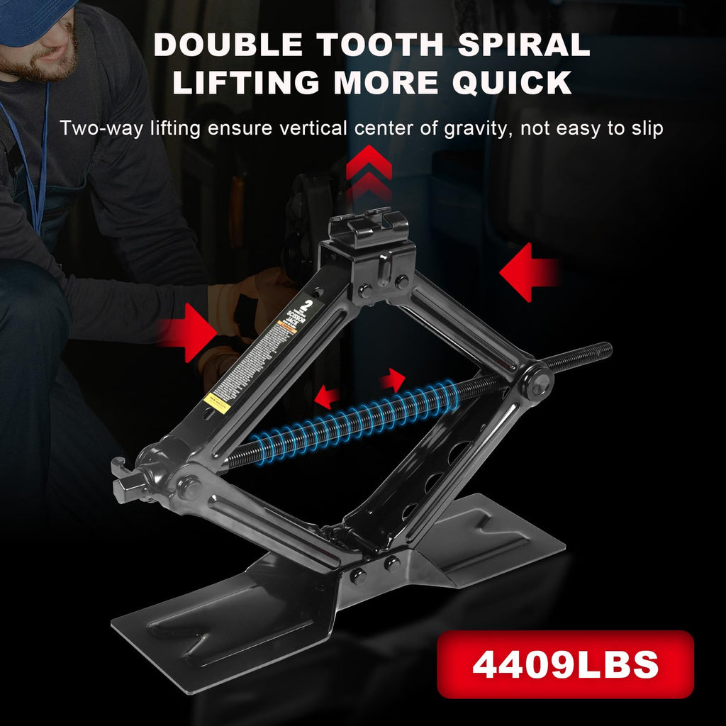 2 Ton Scissor Car Jack with Lug Wrench W81709