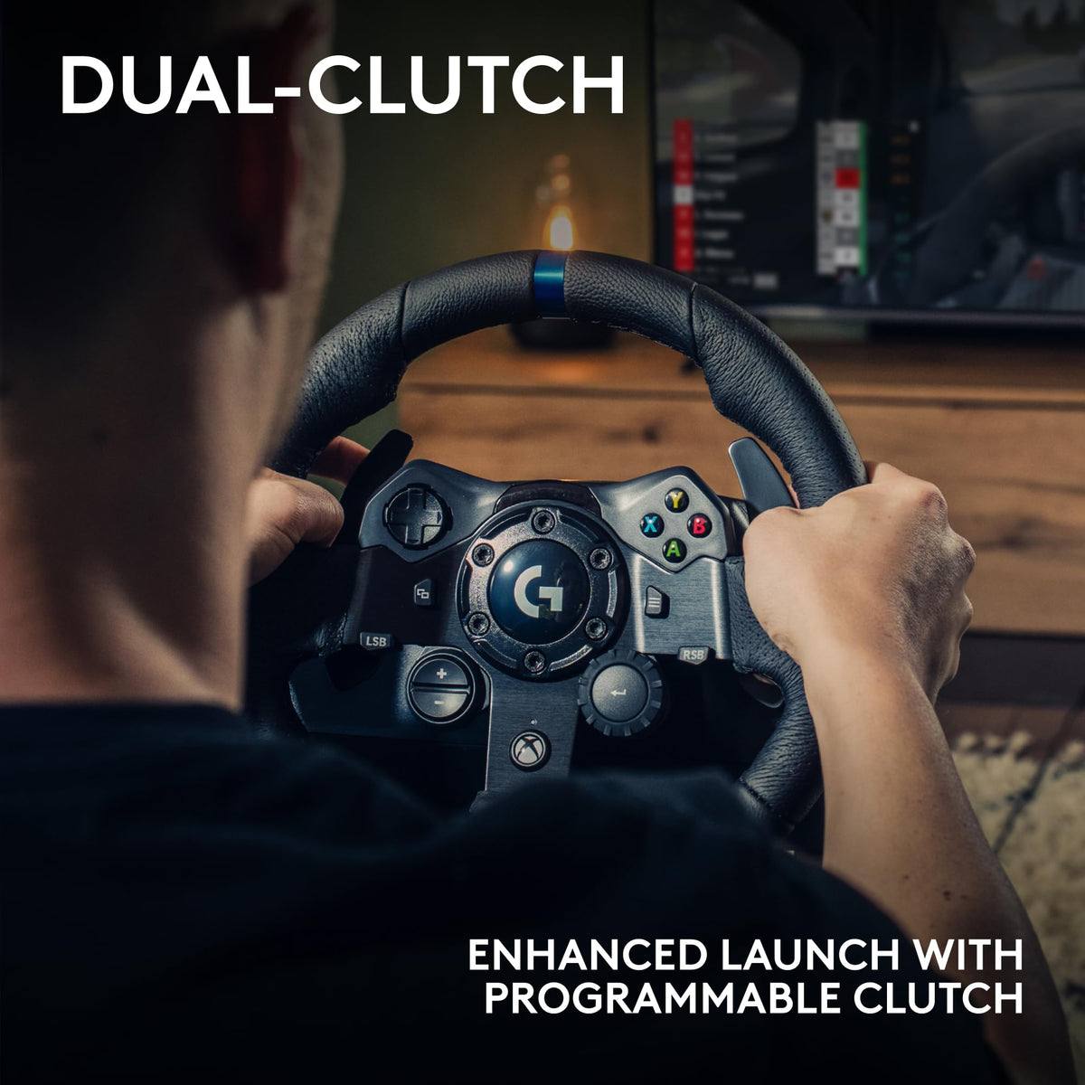 Racing Wheel and Pedals with Force Feedback and Leather Wheel Cover R87958